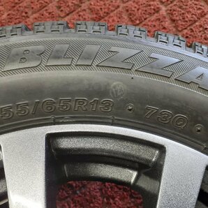 パF5159■155/65R13 73Q 4本価格 BRIDGESTONE BLIZZAK VRX Exceeder 送料無料 冬 ’17年 8分山 13×4J +45 4穴 PCD100 ハブ径67㎜の画像10