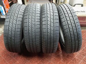 パF5167■155/65R14 75S　4本価格　DUNLOP ENASAVE EC300　送料無料 夏 8分山 ワゴンR ムーブ デイズ パレット タント N-BOX ラパン EK