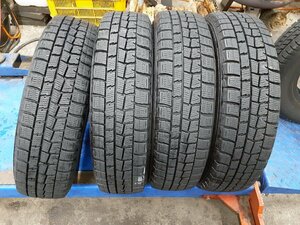 パF4494■155/65R14 75Q　4本価格　DUNLOP WINTER MAXX 01　送料無料 冬 ’16年 7～8分山 ワゴンR ムーブ デイズ パレット タント N-BOX