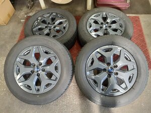 パF5208■225/60R17 99H　4本価格　TOYO PROXES CL1 SUV　スバル 純正　送料無料 夏 ’22年 8分山 17×7J +48 5穴 PCD114.3 ハブ径 56㎜