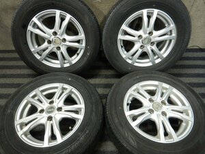 パT8706■185/70R14 DUNLOP EC202 社外 5.5J 4H PCD100★条件付送料無料★19年 夏タイヤ ノート カローラ シエンタ