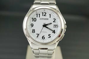 良品♪【B1/20-Y DA38】★CITIZEN/シチズン アテッサ 電波ソーラー H110-T011331 メンズ 稼働品★