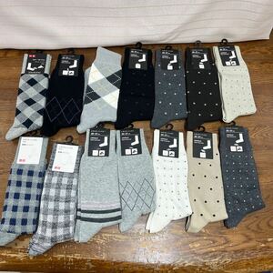 【靴下 25-27㎝ 紳士 ②】UNIQLO UNIQLO ビジネス靴下 まとめ 14足【B7-1②】0311