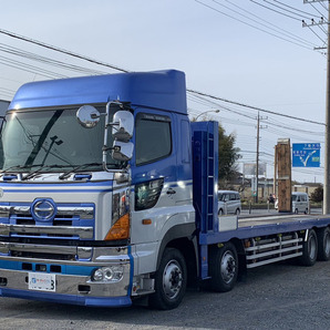 H25年 日野 プロフィア タダノ ハイジャッキ 重機運搬車 ラジコン ウインチ 自動あゆみ 最大積載13.1トン リアエアサスの画像1