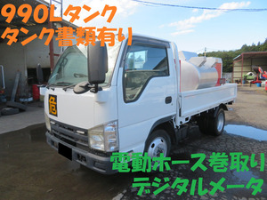 【諸費用コミ】:2011 Elf パートタイム切替式4WD 990LTank lorry 消防書類有り Exterior仕上済 作動確認動画有