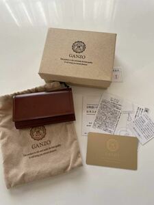 GANZO ガンゾ コードバン キーケース 4連 未使用品 ブラウン 本革 箱 保証書 保存袋 レザー 