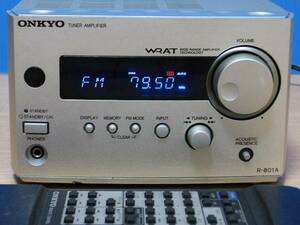 ONKYO★良品 メンテ済 動作良好★INTEC155 AM/FMチューナーアンプ WIDE FM対応★リモコン&CD取説付★R-801A