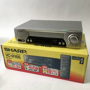 SHARP/シャープ ビデオカセットレコーダー VC-H105 VHS ビデオデッキ リモコン欠品 動作品 24c菊E