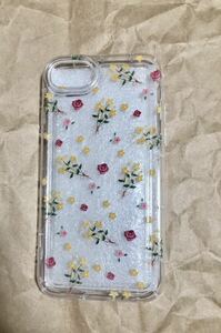 新品　iPhone 7 8 iphone se2 iphone se3 iphoneケース　クリアケース　小花柄　スマホケース 透明ケース