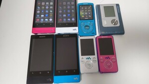 SONY WALKMAN ソニー ウォークマン NW-F805 NW-F806 NW-S764 NW-S636F NW-HD2 合計8台 まとめて ジャンク 送料無料 MP3プレーヤー