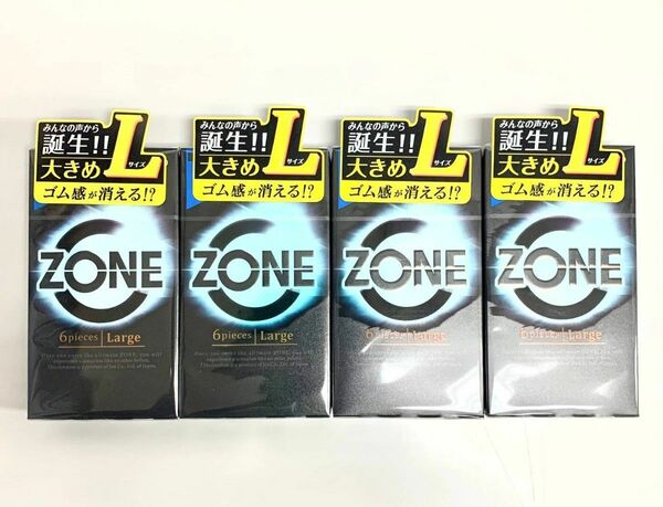 ZONE ゾーン コンドーム Lサイズ 6個入×4ケース 