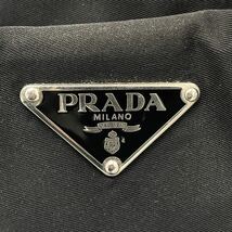 1円 ■人気■ PRADA プラダ ハンドバッグ トートバッグ 三角プレート ナイロン レザー 金具 ブラック 黒 書類 ファイル 正規品_画像9