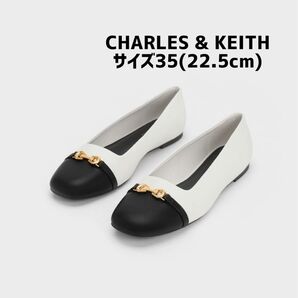 CHARLES&KEITH メタリックアクセント バレリーナ