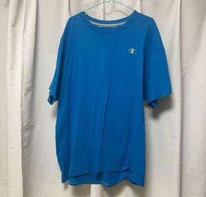 Champion Tシャツ 古着 チャンピオン 青 ヴィンテージ 半袖 ワンポイントロゴ トップス ナイキ XL