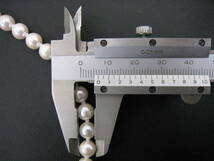 ◆本真珠◆ 未使用品 パールネックレス 7mm珠 Pt900 ピアス セット 真珠 留め金 SILVER ケース付き ネックレス重量29.2g_画像8