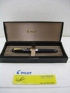 ◆PILOT◆ パイロット CUSTOM 74 カスタム74 ネイビー/ゴールド ペン先 14K 585 F 細字 未使用新品 ケース付