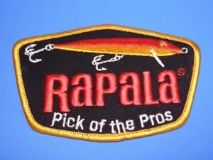 ラパラ ＲＡＰＡＬＡ 黒 CD ミノー ワッペン　115-75mm