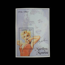 未使用 切手 マリリン・モンロー カンビア 発行 小型シート 201 Marilyn Monroe_画像1