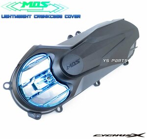 [ regular goods ]MOS exhaust duct attaching light weight crankcase cover blue Cygnus X 4 type [ domestic BF9/ Taiwan 2UB]5 type [ domestic B8S/ Taiwan B2J]BW'S125[BG1]BW'SR[2JS] exclusive use 