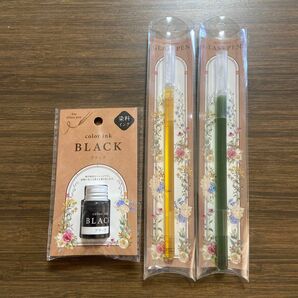 ガラスペン☆インク　ブラック☆セット☆新品