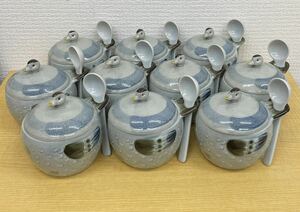 まるほん陶器　カルガモ　陶器 蓋付 茶碗蒸し　10客セット