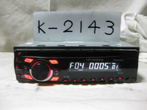 K-2143　Carrozzeria　カロッツェリア　DEH-360　MP3　フロント AUX　1Dサイズ　CDデッキ　故障品