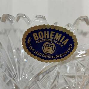 長「15293」BOHEMIA GLASS ボヘミアグラス 花瓶 フラワーベース クリスタル 箱付きの画像4