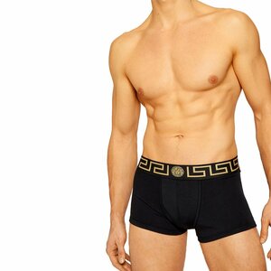  free shipping 1 VERSACE Versace AU10026 A232741 black under wear boxer shorts size 3