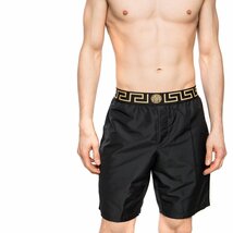 送料無料 1 VERSACE ヴェルサーチ ABU01023 A232415 ブラック グレカ柄 海パン 水着 スイムウェア パンツ size 3_画像1