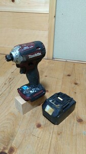 不動/ジャンク makita マキタ 充電式 インパクトドライバ TD171D 18v バッテリーBL1850 ブラウンレッド