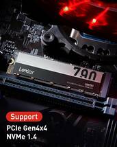 Lexar 2TB NVMe SSD グラフェン放熱シート PCIe Gen 4×4 最大読込 7400MB/s 最大書込6500MB/s PS5確認済み M.2 Type 2280 内蔵 SSD -_画像6