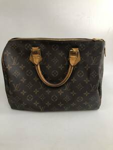 IU1453 ルイヴィトン Louis Vuitton バッグ ハンドバッグ スピーディ30 M41526 モノグラム レザー ブラウン 中古