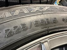 2021年製 スタッドレス ウィンターマックス SJ8 225/55R19 8J +42 5H PCD114.3 4本set NX ハリアー RAV4 等 P240326a_画像8