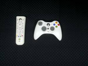 ☆ XBOX 360/アクセサリー ワイヤレスコントローラ ＋ メディアリモコン セット品 本体のみ 通電のみ確認/現状品