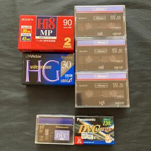 【未使用】記録媒体 SONY Hi8MP 90 2pack, Victor HG 30, SONY Hi8 3pack, PANASONIC DVC 120 90 まとめて 