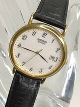 【SEIKO】クオーツ腕時計　中古品　稼動品　電池交換済　革ベルト 6-86 sh_画像1