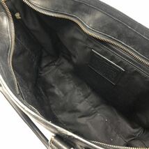 1円【美品/入手困難】COACH コーチ トートバッグ ビジネス メンズ A4可 ブリーカー レガシー ロゴ型押し レザー 本革 ブラック 黒 通勤 鞄_画像8