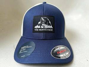 即決 USA限定 本物 The North Face ノースフェイス FLEXFIT トラッカーハット メッシュキャップ L/XL 帽子 男女兼用 NVY/WHT