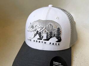 新品 USA限定 本物 The North Face ノースフェイス EMB トラッカーハット メッシュキャップ 帽子 男女兼用 ワンサイズ ホワイト
