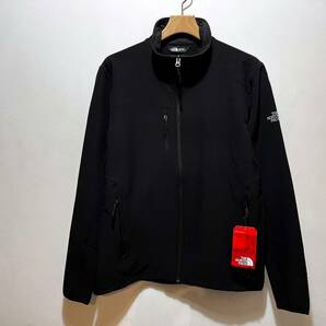 新品 正規品 USA限定 The North Face ザ ノースフェイス 相当 US-S 袖ロゴ ストレッチ ソフトシェルジャケット BLACKの画像9