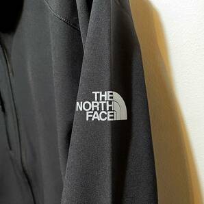 新品 正規品 USA限定 The North Face ザ ノースフェイス 相当 US-M 袖ロゴ ストレッチ ソフトシェルジャケット BLACKの画像6