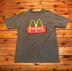 McDaddy's プリントTシャツ　グレー系　アメリカ古着　USA古着　マクドナルド　McDonald パロディ