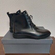 （良品） ecco　エコーシューズ　メンズ　ショートブーツ　レザー　ブラック 黒　サイズ EU41 26cm〜26.5cm_画像5