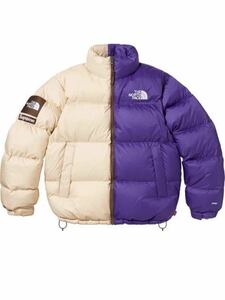 Supreme North Face Split Nuptse Jacket Tan XL XLarge