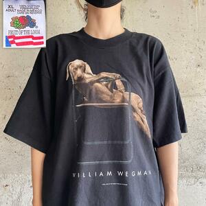 XZ56 90年 90s Tシャツ ビンテージ ウィリアム ウェグマン WILLIAM WEGMAN アニマル 犬 フルーツオブザルーム XLサイズ あいみょん