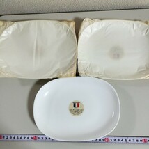 ヤマザキ春のパン祭り強化ガラス オーバルプレート 白い皿 パスタ皿 カレー皿 アルクフランス社製3枚セット23×17センチ_画像1