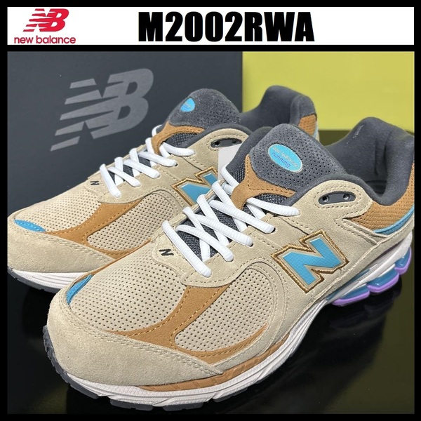 US8.5/26.5cm/D Width ★新品 New Balance ★ M2002RWA ★ ニューバランス 2002R ベージュ パープル アウトドア スニーカー