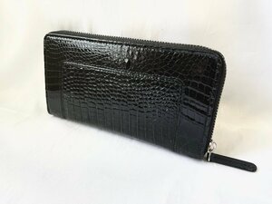 【CROCODILE SKIN】クロコダイル ジップウォレット ブラック ファスナー長財布 質屋ユニオン的場店 新品