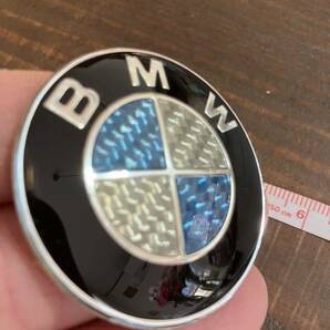 BMW ホーンボタンスイッチカバー ハンドルスイッチエンブレム カーボン柄の画像3