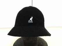 美品 カンゴール KANGOL ★ BERMUDA CASUAL ベルハット・ハット・帽子 ★ ロゴ刺しゅう入り ★ ブラック_画像2